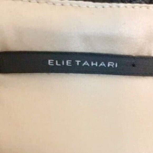 Elie Tahari Floral Crochet Lace Sleeveless Overlay Cocktail Sheath Dress - Picture 10 of 12